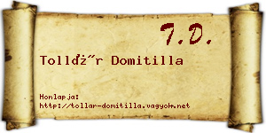 Tollár Domitilla névjegykártya